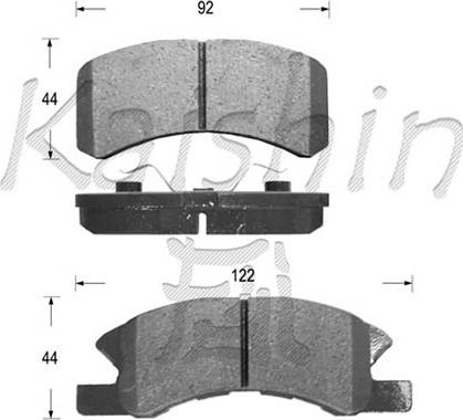 Kaishin D6100 - Set placute frana,frana disc aaoparts.ro