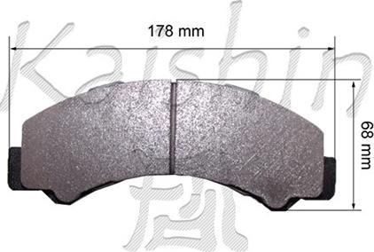 Kaishin FK4054 - Set placute frana,frana disc aaoparts.ro