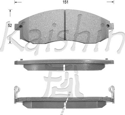 Kaishin FK6110 - Set placute frana,frana disc aaoparts.ro