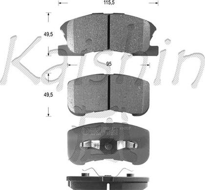 Kaishin FK0034 - Set placute frana,frana disc aaoparts.ro