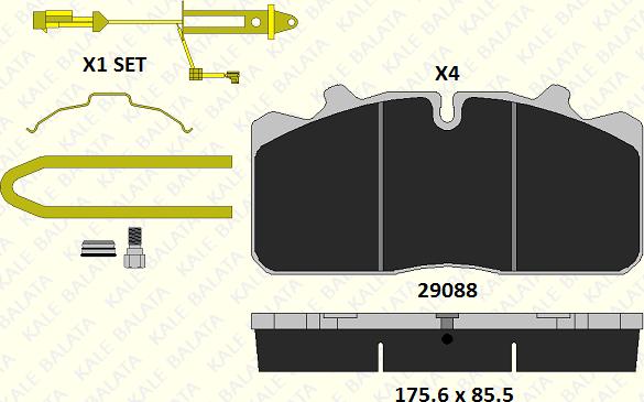 KALE 29088 260 24 - Set placute frana,frana disc aaoparts.ro