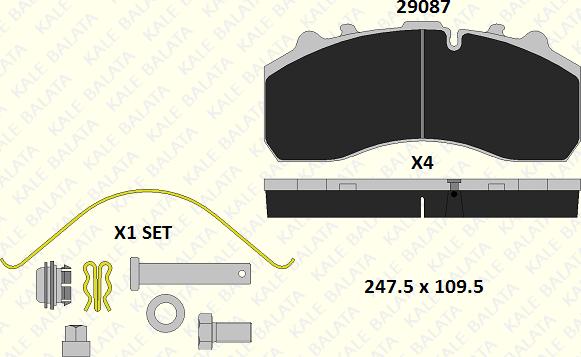 KALE 29087 300 44 - Set placute frana,frana disc aaoparts.ro