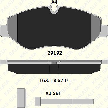 KALE 29192 209 14 - Set placute frana,frana disc aaoparts.ro