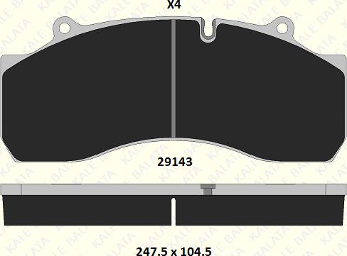 KALE 29143 300 04 - Set placute frana,frana disc aaoparts.ro