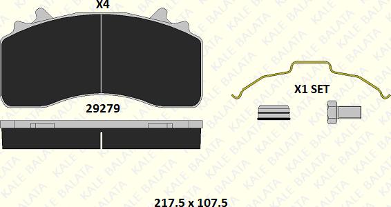KALE 29279 308 24 - Set placute frana,frana disc aaoparts.ro