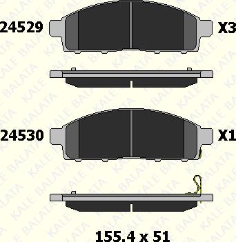 KALE 24529 160 05 - Set placute frana,frana disc aaoparts.ro
