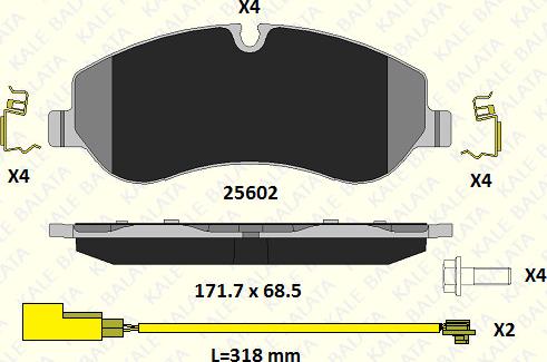 KALE 25602 174 24 - Set placute frana,frana disc aaoparts.ro