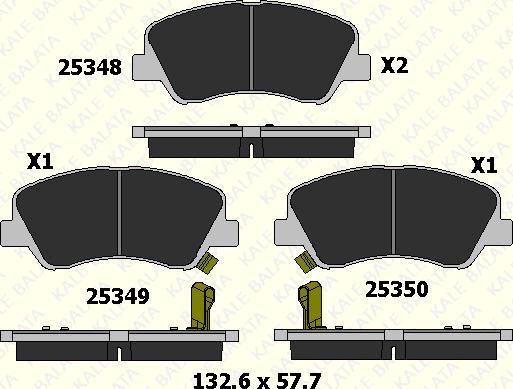 KALE 25348 175 05 - Set placute frana,frana disc aaoparts.ro