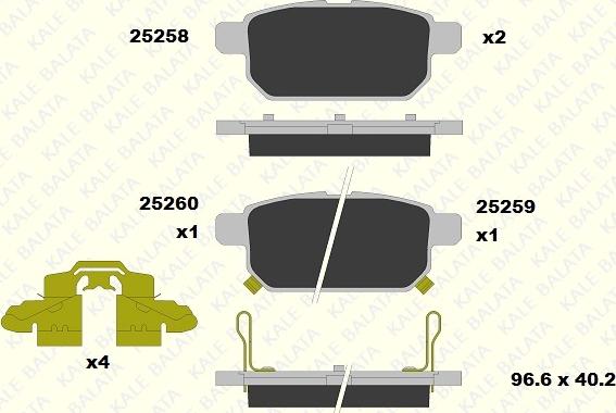 KALE 25258 143 15 - Set placute frana,frana disc aaoparts.ro
