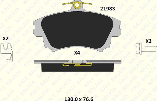 KALE 21983 173 14 - Set placute frana,frana disc aaoparts.ro