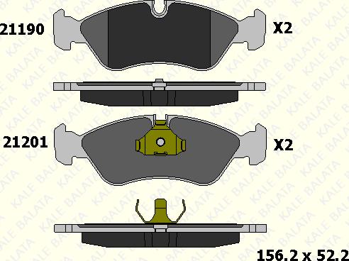 KALE 21190 175 05 - Set placute frana,frana disc aaoparts.ro