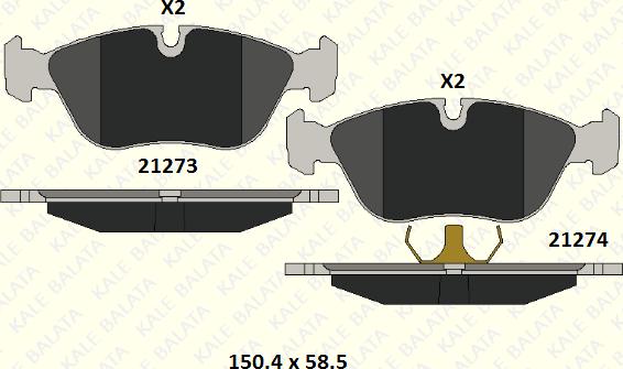 KALE 21273 195 05 - Set placute frana,frana disc aaoparts.ro