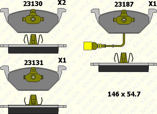 KALE 23131 197 05 - Set placute frana,frana disc aaoparts.ro