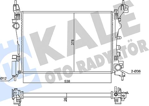 KALE OTO RADYATÖR 470200 - Radiator, racire motor aaoparts.ro