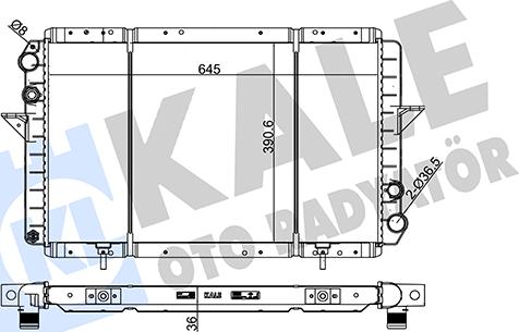 KALE OTO RADYATÖR 153600 - Radiator, racire motor aaoparts.ro