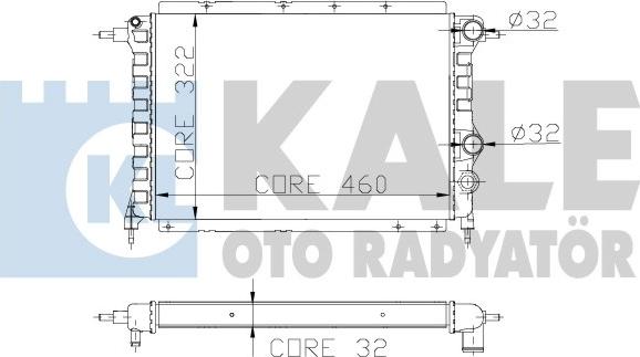 KALE OTO RADYATÖR 162500 - Radiator, racire motor aaoparts.ro