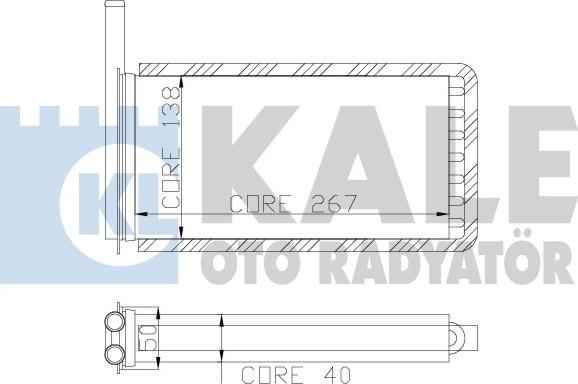 KALE OTO RADYATÖR 104700 - Schimbator caldura, incalzire habitaclu aaoparts.ro