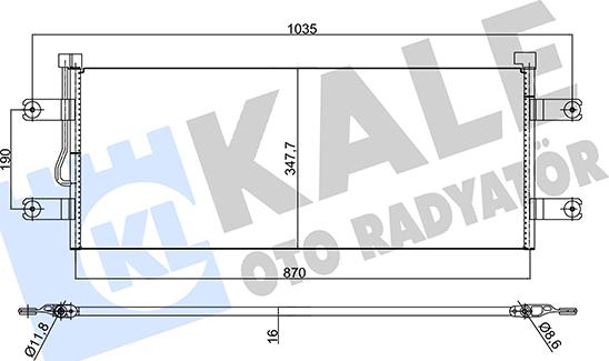 KALE OTO RADYATÖR 345530 - Condensator, climatizare aaoparts.ro