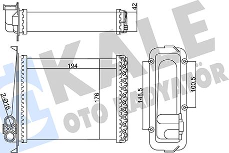 KALE OTO RADYATÖR 346435 - Schimbator caldura, incalzire habitaclu aaoparts.ro
