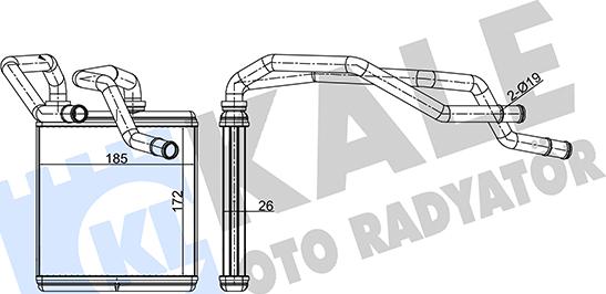 KALE OTO RADYATÖR 346650 - Schimbator caldura, incalzire habitaclu aaoparts.ro
