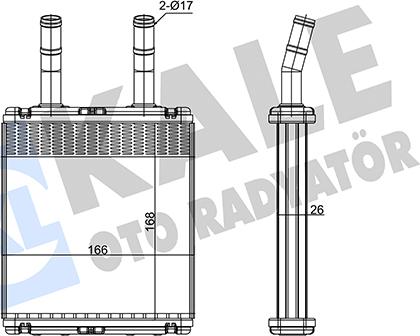 KALE OTO RADYATÖR 346380 - Schimbator caldura, incalzire habitaclu aaoparts.ro