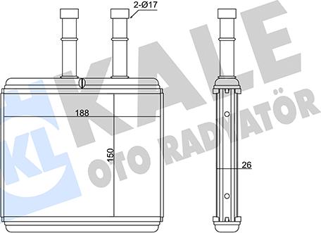 KALE OTO RADYATÖR 346325 - Schimbator caldura, incalzire habitaclu aaoparts.ro