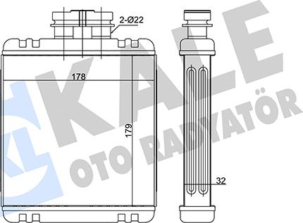 KALE OTO RADYATÖR 346260 - Schimbator caldura, incalzire habitaclu aaoparts.ro