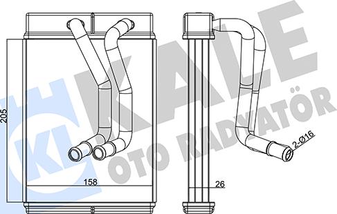 KALE OTO RADYATÖR 346775 - Schimbator caldura, incalzire habitaclu aaoparts.ro