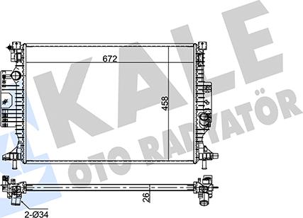 KALE OTO RADYATÖR 354265 - Radiator, racire motor aaoparts.ro