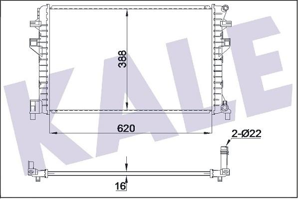 KALE OTO RADYATÖR 355615 - Radiator temperatura scazuta, intercooler aaoparts.ro