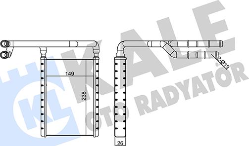 KALE OTO RADYATÖR 355205 - Schimbator caldura, incalzire habitaclu aaoparts.ro