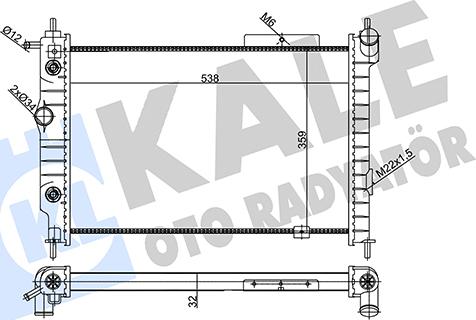 KALE OTO RADYATÖR 356995 - Radiator, racire motor aaoparts.ro