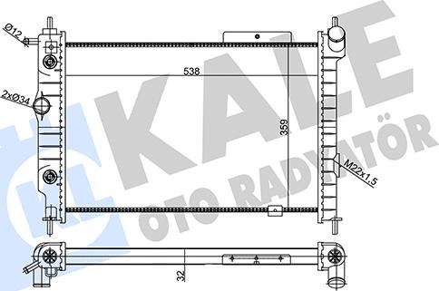 KALE OTO RADYATÖR 356990 - Radiator, racire motor aaoparts.ro
