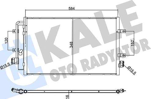 KALE OTO RADYATÖR 356120 - Condensator, climatizare aaoparts.ro