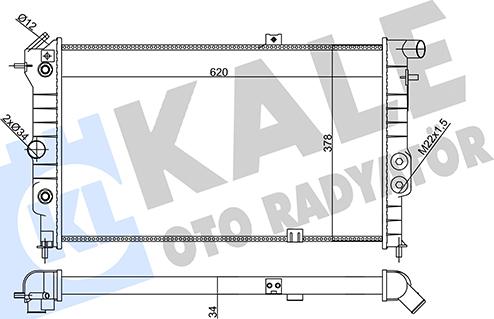 KALE OTO RADYATÖR 356860 - Radiator, racire motor aaoparts.ro
