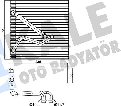 KALE OTO RADYATÖR 350090 - Evaporator,aer conditionat aaoparts.ro