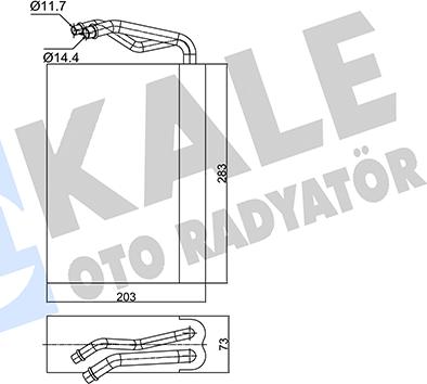 KALE OTO RADYATÖR 350125 - Evaporator,aer conditionat aaoparts.ro
