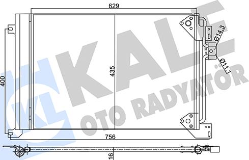 KALE OTO RADYATÖR 350335 - Condensator, climatizare aaoparts.ro