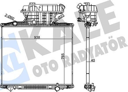 KALE OTO RADYATÖR 350255 - Radiator, racire motor aaoparts.ro
