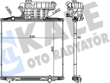 KALE OTO RADYATÖR 350265 - Radiator, racire motor aaoparts.ro