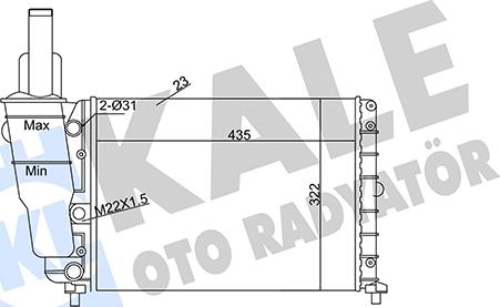 KALE OTO RADYATÖR 351840 - Radiator, racire motor aaoparts.ro