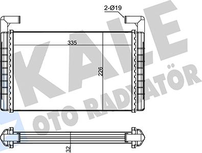 KALE OTO RADYATÖR 351725 - Schimbator caldura, incalzire habitaclu aaoparts.ro