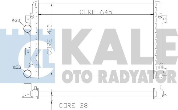 KALE OTO RADYATÖR 353500 - Radiator, racire motor aaoparts.ro