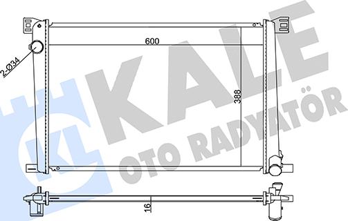KALE OTO RADYATÖR 352570 - Radiator, racire motor aaoparts.ro