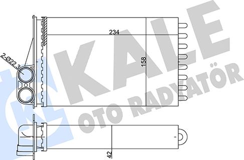 KALE OTO RADYATÖR 352055 - Schimbator caldura, incalzire habitaclu aaoparts.ro