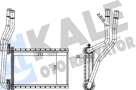 KALE OTO RADYATÖR 352140 - Schimbator caldura, incalzire habitaclu aaoparts.ro