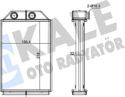 KALE OTO RADYATÖR 352120 - Schimbator caldura, incalzire habitaclu aaoparts.ro