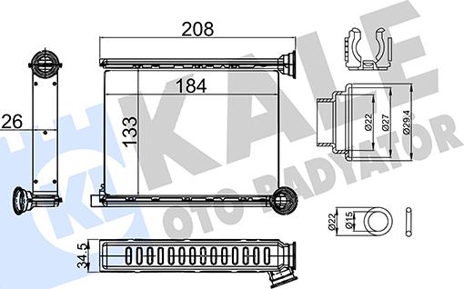 KALE OTO RADYATÖR 357310 - Schimbator caldura, incalzire habitaclu aaoparts.ro