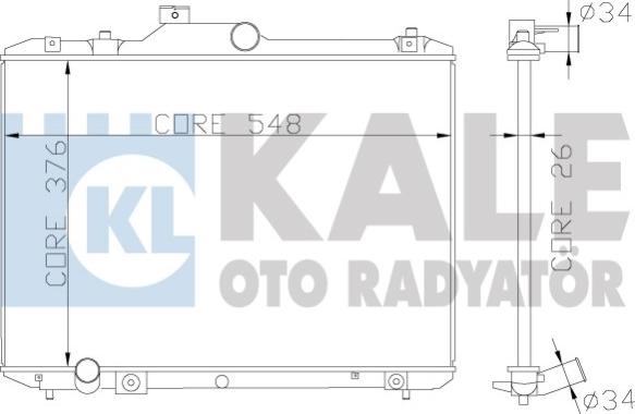 KALE OTO RADYATÖR 365600 - Radiator, racire motor aaoparts.ro