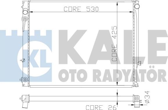 KALE OTO RADYATÖR 368500 - Radiator, racire motor aaoparts.ro